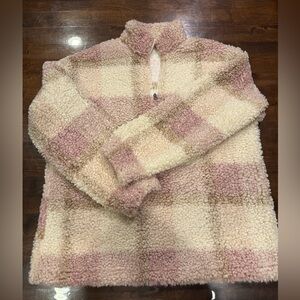Pink Lily Sherpa Quarter Zip - Size Large